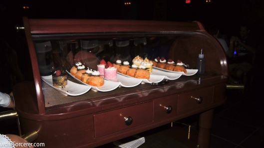 Cart with desserts